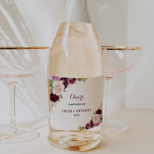 Grönt  Burgundy Blommigt Bröllop (Skapare uppladdad)