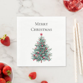 Grönt Burgundy Julgranar Ornaments Pappersservett