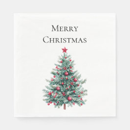 Grönt Burgundy Julgranar Ornaments Pappersservett