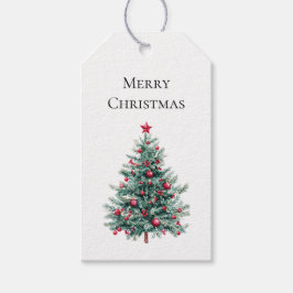 Grönt Burgundy Julgranar Ornaments Presentetikett