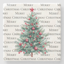 Grönt Burgundy Julgranar Ornaments Stenunderlägg