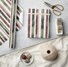 Grönt Burgundy Rand jul Presentpapper