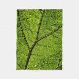 Grönt Butterbur Löv Fleecefilt