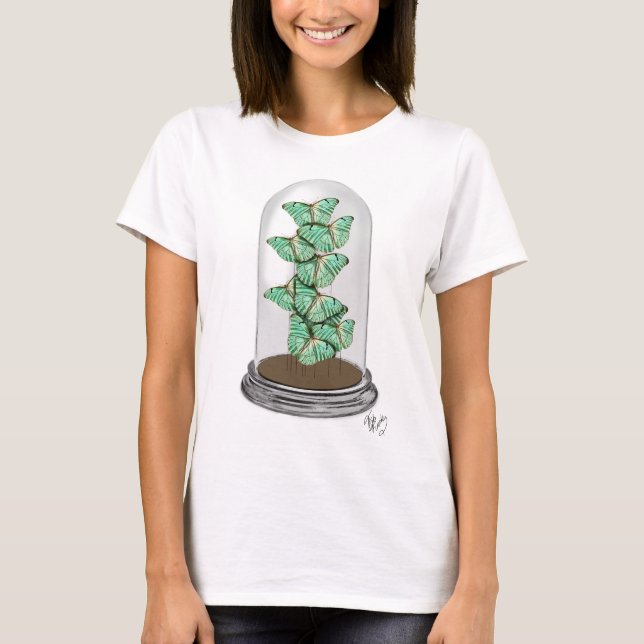Grönt Butterflies i Bell Burk 2 Tee (Framsida)