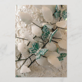 Grönt-butterflies-inbjudningar Inbjudningar