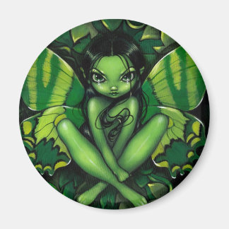 "Grönt Butterfly Fantasy" Magnet