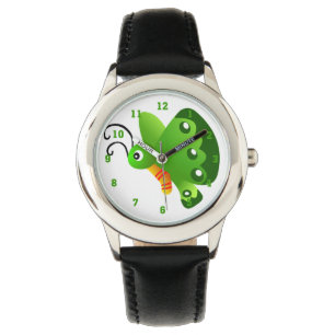 Grönt Butterfly Graphic Watch Armbandsur