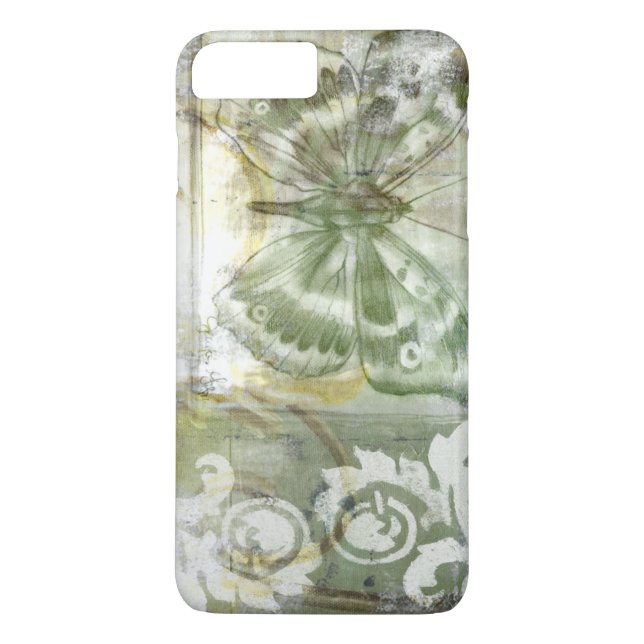 Grönt Butterfly Inset med Ironwork Grind Case-Mate iPhone Skal (Baksida)