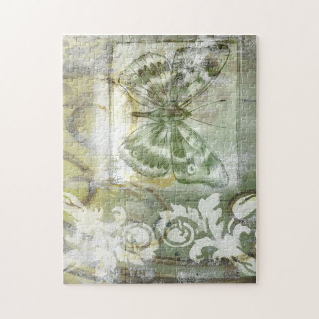 Grönt Butterfly Inset med Ironwork Grind Pussel (Vertikal)