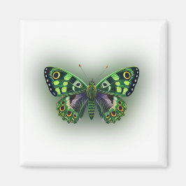 Grönt Butterfly Magnet