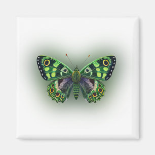 Grönt Butterfly Magnet