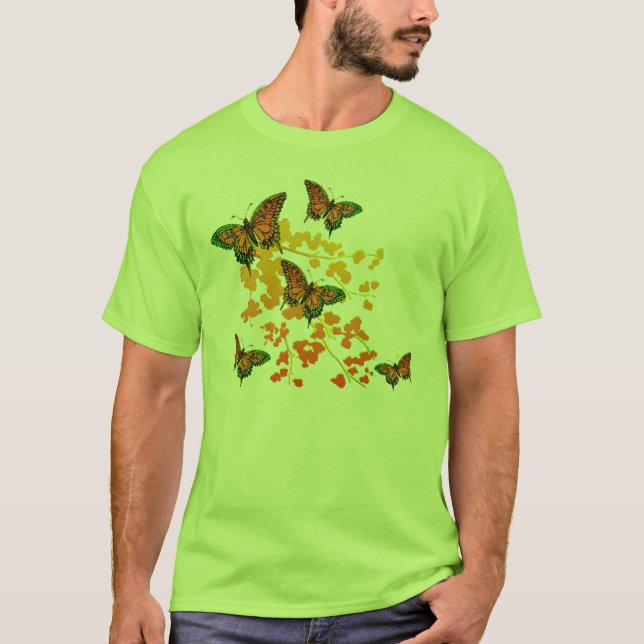 Grönt Butterfly T-Shirt (Framsida)