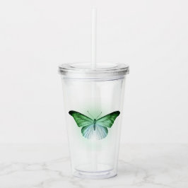 Grönt Butterfly Take Away Mugg