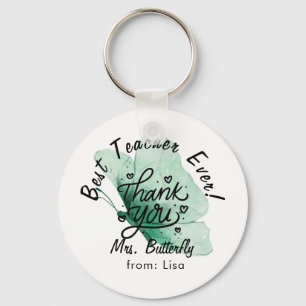 Grönt Butterfly Teacher Tack Gift Keychain Nyckelring