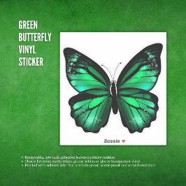 Grönt Butterfly Vinyl Sticker Klistermärken