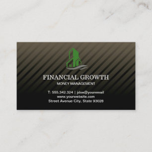 Grönt Byggnad Icon Professionell Black Modern Visitkort