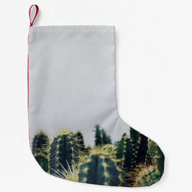 GRÖNT CACTI LITEN JULSTRUMPA (Framsidan)