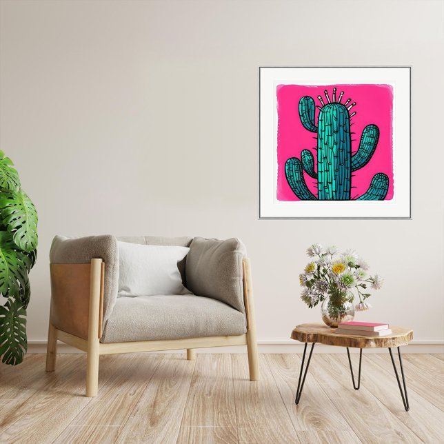 Grönt Cactus - Art Print Poster (Green Cactus - Art Print
Artists: Roger Smith)