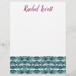 Grönt Cactus Struktur Letterhead Brevhuvud