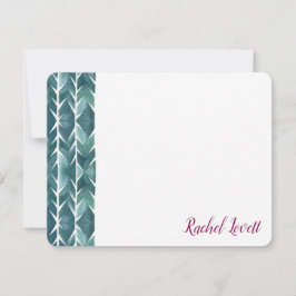 Grönt Cactus Struktur platt anteckning Anteckningskort