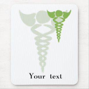 grönt caduceus Medicinska presenter Musmatta