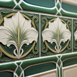 Grönt Calla Lily Backsplash Repro Art nouveau Kakelplatta<br><div class="desc">Välkommen till CreaTile! Här hittar du handgjorda mönsterfärger som jag personligen har ritat och vintage keramiska och porslinartade lerplattor, vare sig de är nedfläckader eller naturliga. Jag kärlek vill designa kakel och keramiska produkter och hoppas på ett sätt att förvandla ditt hem till något du tycker om att besöka gång...</div>