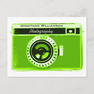 Grönt Camera Photography Business Vykort