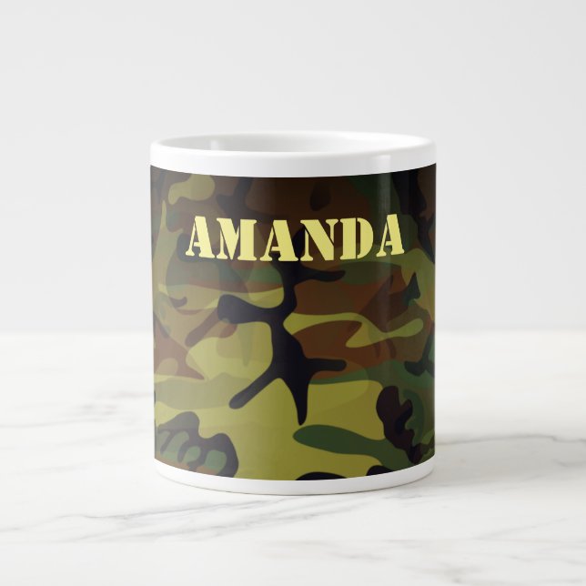 Grönt Cammo Jumbo Mugg (Framsidan)