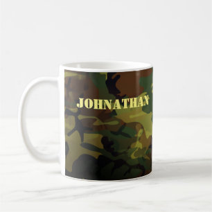 Grönt Cammo Kaffemugg