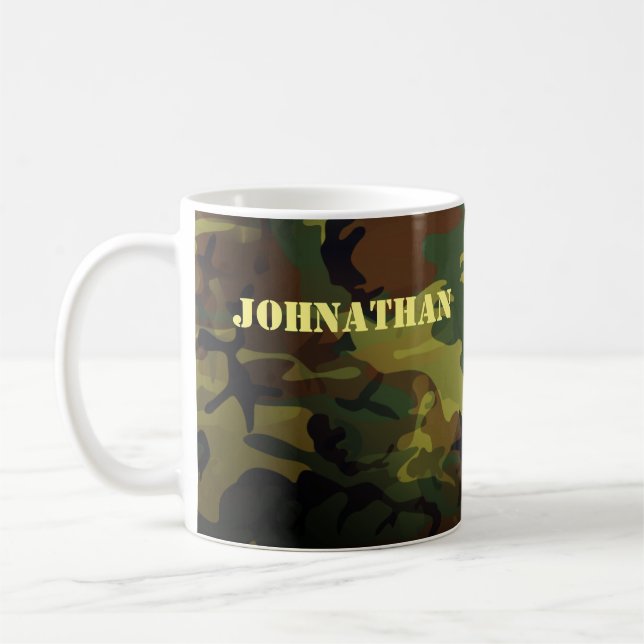Grönt Cammo Kaffemugg (Vänster)