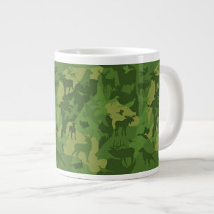 Grönt cammo/kamoflauge/hjort/älk/mos/jakthund jumbo mugg