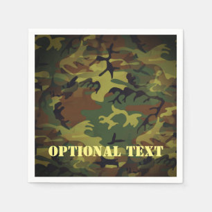Grönt Cammo Pappersservett