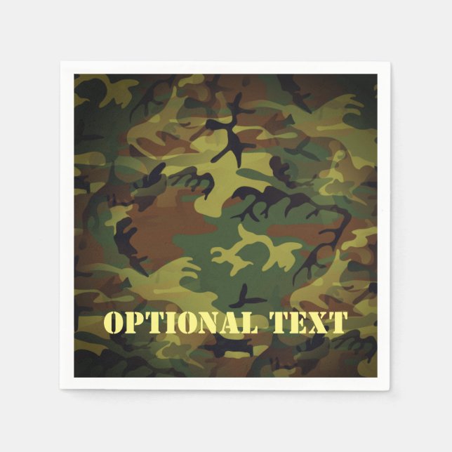 Grönt Cammo Pappersservett (Framsidan)