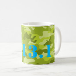 Grönt Camo 13.1 Halva Marathon Springer Sports-Rol Kaffemugg