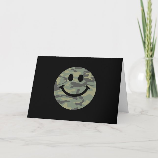 Grönt Camo Ansikte Kort (Framsida)