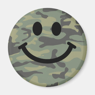 Grönt Camo Ansikte Magnet