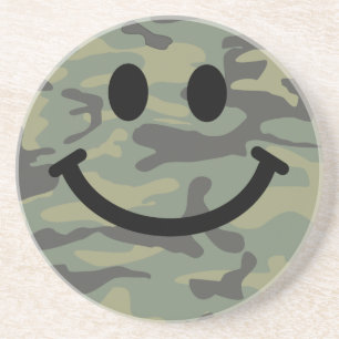 Grönt Camo Ansikte Underlägg