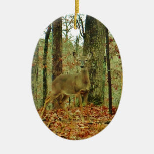 Grönt Camo,Camouflage-Hjort Julgransprydnad Keramik