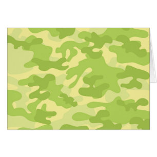 Grönt Camo Design Hälsningskort