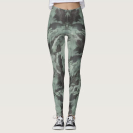 Grönt Camo Leggings
