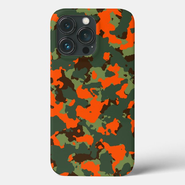 Grönt Camo med Orangen Safety Blaze (Baksida)
