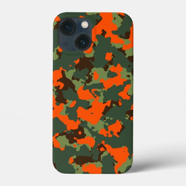 Grönt Camo med Orangen Safety Blaze (Baksida)