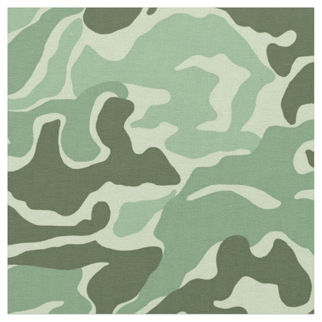 Grönt Camo Military Fabric Tyg (Närbild)