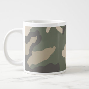 Grönt Camo Mönster Jumbo Mugg