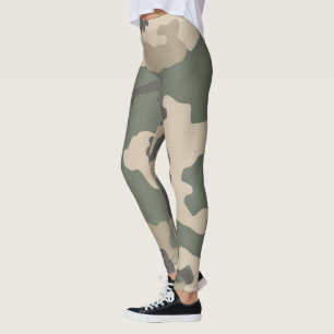 Grönt Camo Mönster Leggings