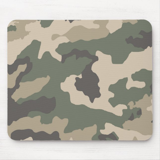 Grönt Camo Mönster Musmatta (Framsidan)