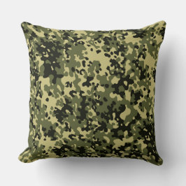 Grönt Camo Mönster Pillow Kudde