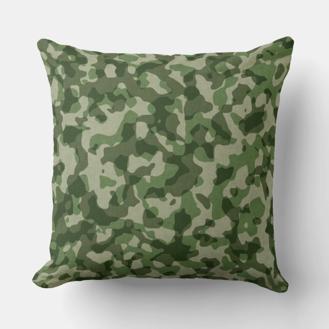 Grönt Camo Pillow-skuggor Kudde (Framsida)