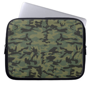 Grönt camomönster laptop fodral