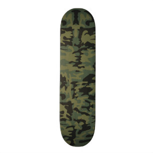 Grönt camomönster skateboard bräda 19,5 cm